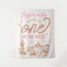 Cowgirl eerste verjaardag Tapestry Wandkleed