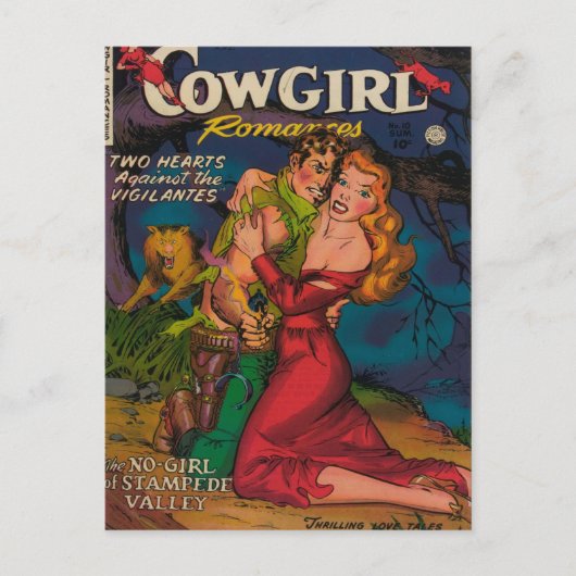 Cowgirl en Cowboy Briefkaart (Voorkant)