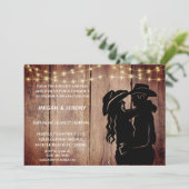 Cowgirl en Cowboy Cookout/BBQ Uitnodiging (Staand voorkant)