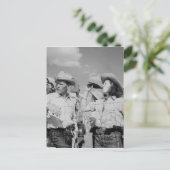  Cowgirl en cowboy foto Briefkaart (Staand voorkant)