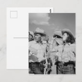  Cowgirl en cowboy foto Briefkaart (Voorkant / Achterkant)