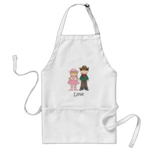 Cowgirl en Cowboy in Love Standaard Schort