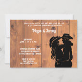 Cowgirl en Cowboy Ontvangst Uitnodiging (Voorkant)