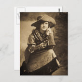 Cowgirl en haar Six Shooter  Briefkaart (Voorkant / Achterkant)