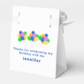 Cowgirl en paard doolhof met ballonnen Dank u Bedankdoosjes (Achterkant)