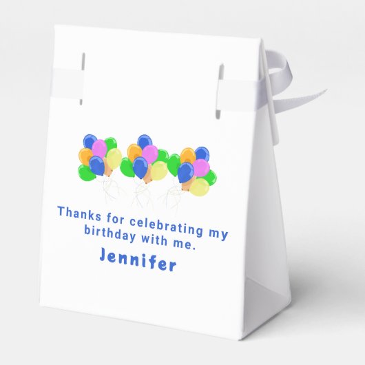 Cowgirl en paard doolhof met ballonnen Dank u Bedankdoosjes (Achterkant)