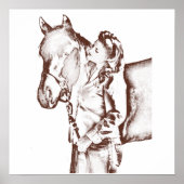 Cowgirl en paard uit 1940 poster (Voorkant)