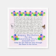 Cowgirl en Paard Verjaardag Maze Amazing Meisje Ro