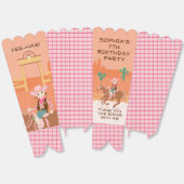  Cowgirl en paard Verjaardagsfeest Bedankdoosjes (Ongevouwen)