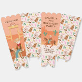 Cowgirl en paard Verjaardagsfeest Bedankdoosjes (Ongevouwen)