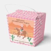  Cowgirl en paard Verjaardagsfeest Bedankdoosjes (Achterkant)