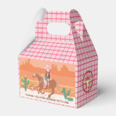  Cowgirl en paard Verjaardagsfeest Bedankdoosjes (Voorkant Zijde)