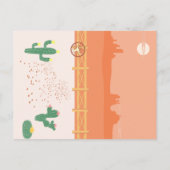 Cowgirl en paard Verjaardagsfeest Uitnodiging Briefkaart (Achterkant)