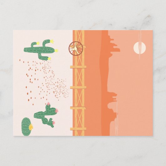  Cowgirl en paard Verjaardagsfeest Uitnodiging Briefkaart (Achterkant)