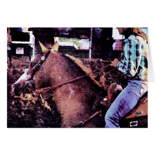 Cowgirl en paarden (Voorkant Horizontaal)