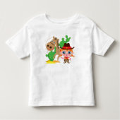 Cowgirl en paarden kinder shirts (Voorkant)