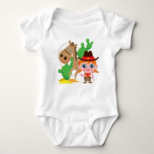 Cowgirl en paarden romper (Voorkant)
