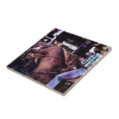 Cowgirl en Paint Horse Tegeltje (Zijkant)