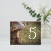 Cowgirl en Western weddenschapsnummer Briefkaart (Staand voorkant)