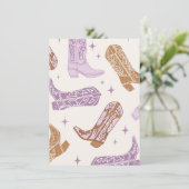 Cowgirl "End Piece" Hoge Stoel Bunting Banner Kaar Kaart (Staand voorkant)