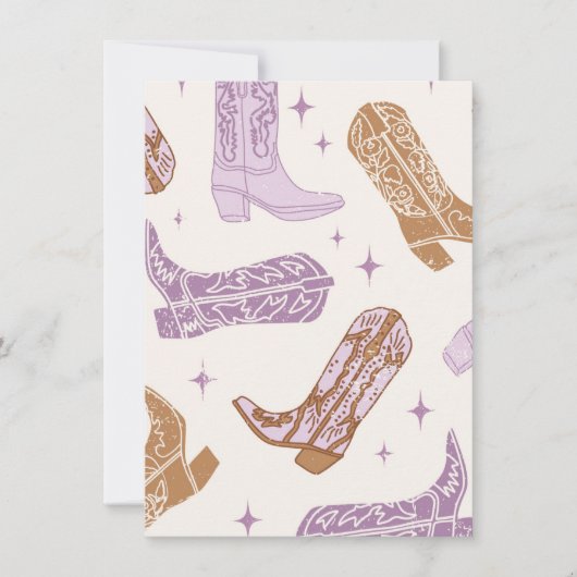 Cowgirl "End Piece" Hoge Stoel Bunting Banner Kaar Kaart (Voorkant)