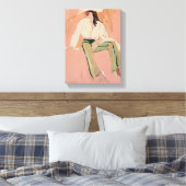 Cowgirl esthetisch uitgerekt canvas afdruk (Insitu (Slaapkamer))