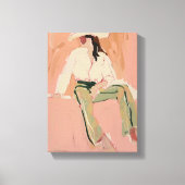 Cowgirl esthetisch uitgerekt canvas afdruk (Voorkant)