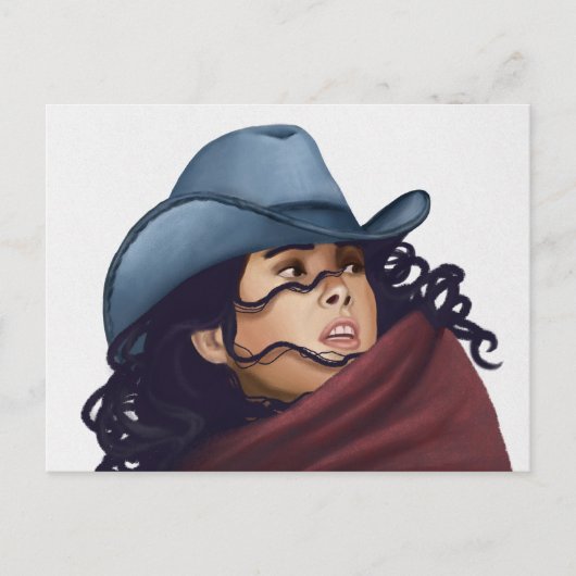 Cowgirl Feestdagenkaart (Voorkant)