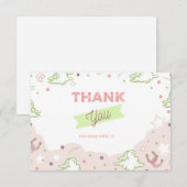 Cowgirl First Rodeo Birthday Dank je wel Kaart (Voorkant / Achterkant)