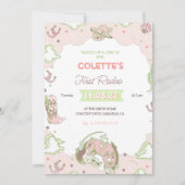 Cowgirl First Rodeo Birthday Uitnodiging (Voorkant)