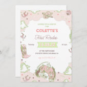 Cowgirl First Rodeo Birthday Uitnodiging (Voorkant / Achterkant)