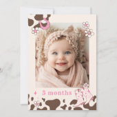 Cowgirl First Rodeo Photo maandelijkse bannerkaart Kaart (Voorkant)