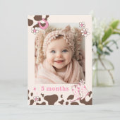 Cowgirl First Rodeo Photo maandelijkse bannerkaart Kaart (Staand voorkant)