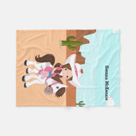 Cowgirl Fleece Deken (Voorkant (Horizontaal))