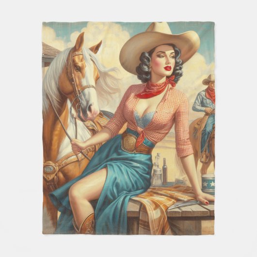 Cowgirl Fleece Deken (Voorkant)