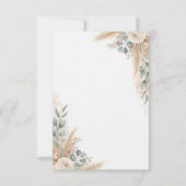 Cowgirl Floral Boots Bridal Shower Invitation Bedankkaart (Achterkant)