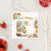 Cowgirl Floral moderne verjaardag Servet (Insitu)