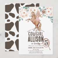 Cowgirl Floral Rodeo Westerne Pony Ride Birthday