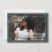 Cowgirl Foto Plat Aankondigingskaart in Westerse S Aankondiging (Voorkant)