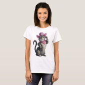 Cowgirl-Funny Cat T-shirt (Voorkant volledig)