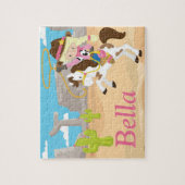 Cowgirl - Gepersonaliseerde naam Puzzle Legpuzzel (Verticaal)