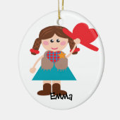 Cowgirl Gepersonaliseerde versiering Keramisch Ornament (Links)