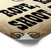 Cowgirl Gezocht Poster (Hoek)