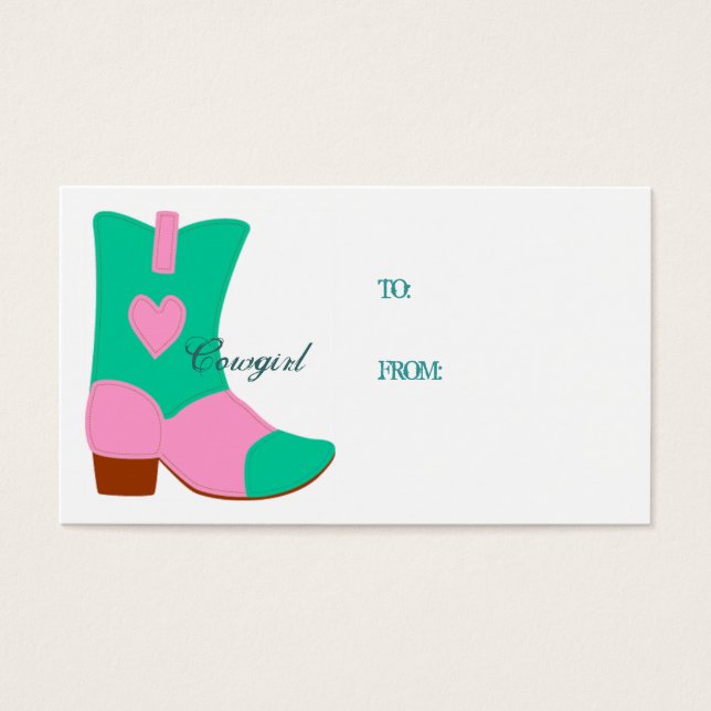 Cowgirl Gift Kaart (Voorkant)