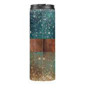 Cowgirl Glitter Monogram Thermal Tumbler Thermosbeker (Achterkant)