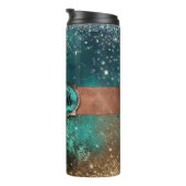 Cowgirl Glitter Monogram Thermal Tumbler Thermosbeker (Geroteerd rechts)