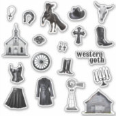 Cowgirl-Gothic | Westerne Gothic Journal Stickers (Voorkant)