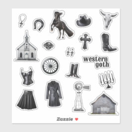 Cowgirl-Gothic | Westerne Gothic Journal Stickers