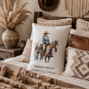 Cowgirl Grace Westerse kameraccent Kussen