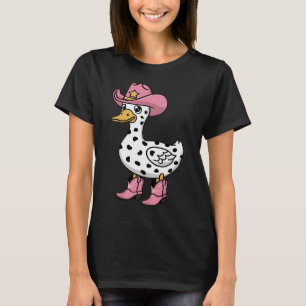 Cowgirl grappige eend T-shirt